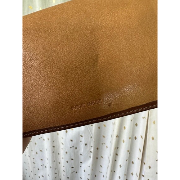 Fossil Mix Media Stud Embellished Leather Suede Patchwork Dual Bi-Fold Wallet - Picture 4 of 11